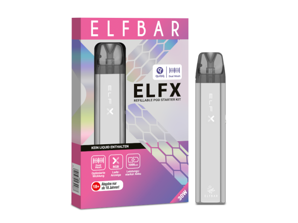 Elfbar - Elfx E-Zigaretten Set silber