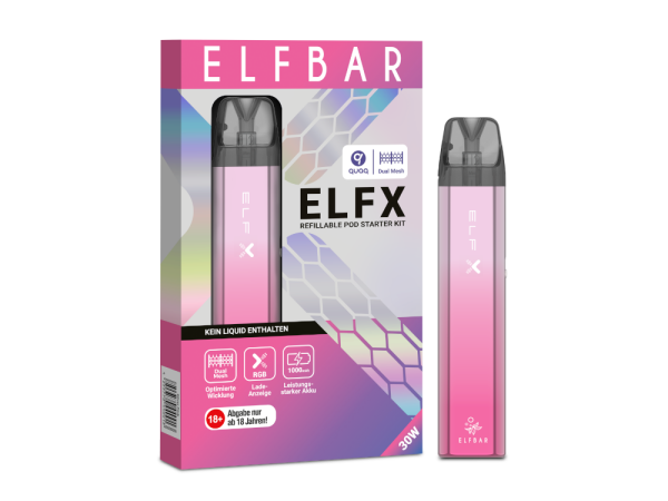 Elfbar - Elfx E-Zigaretten Set silber-pink