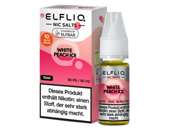 ELFLIQ - White Peach Ice - Nikotinsalz Liquid